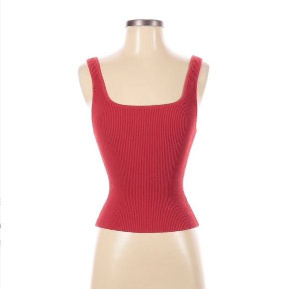 Aritzia Babaton Sculpt Knit Red Tank - Picture 2 of 7